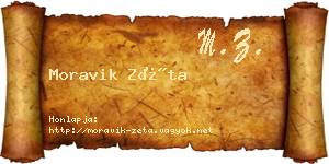 Moravik Zéta névjegykártya